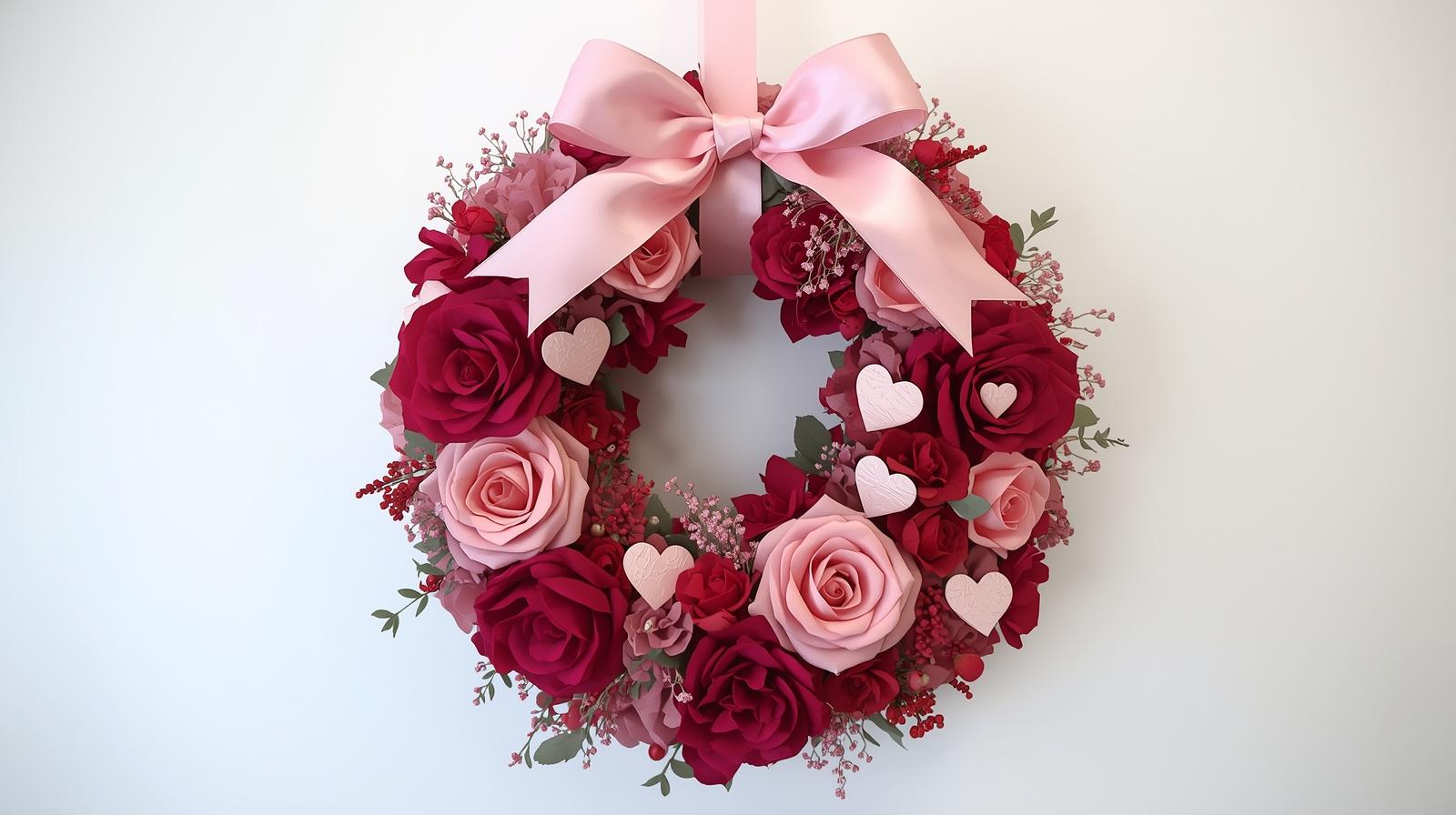 Valentine's Day Wreath - Medium Valentine's Day craft tutorial taking 70 minutes