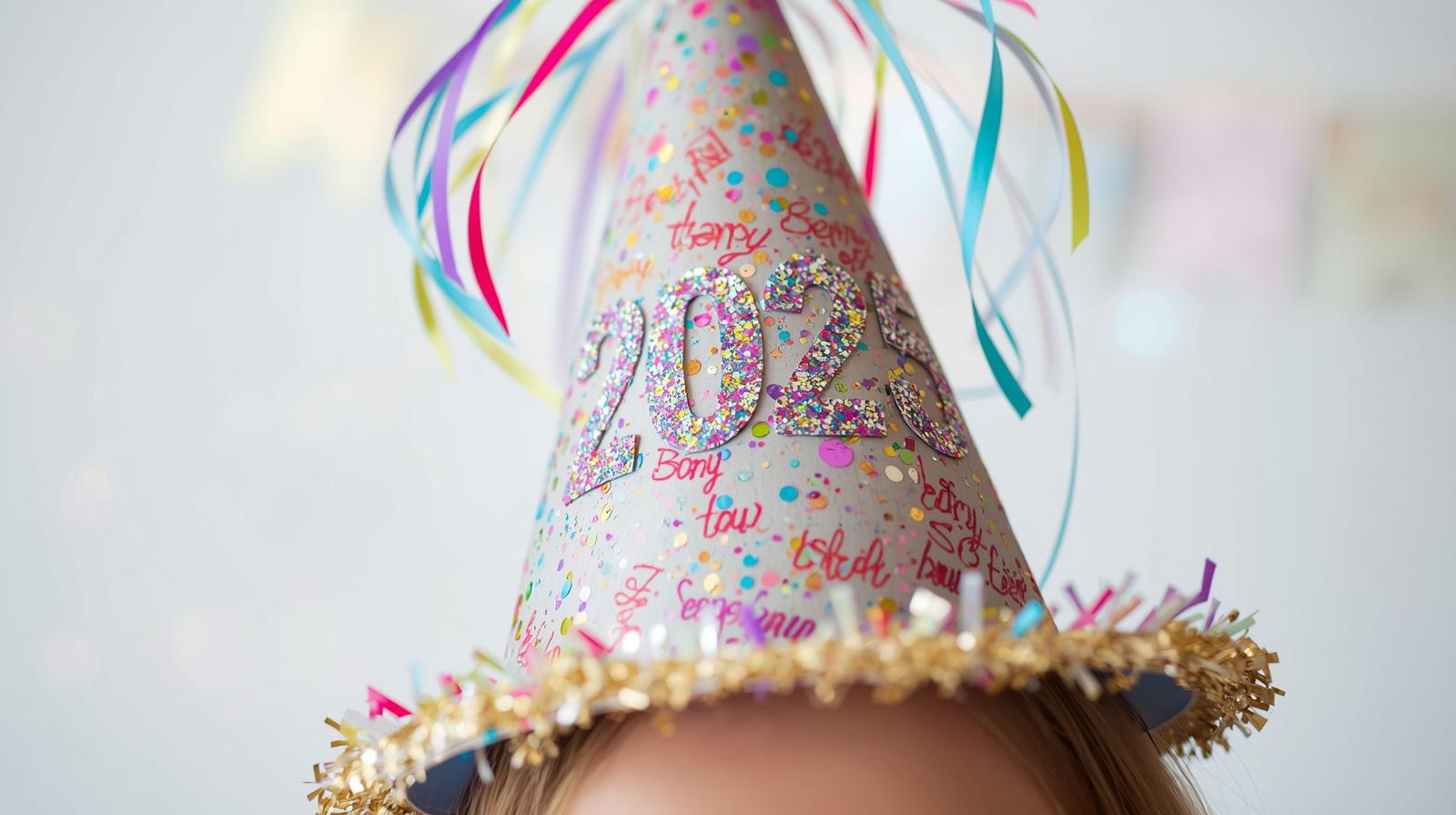 DIY New Year's Eve Party Hats - Easy New Year's Eve craft tutorial taking 45 minutes