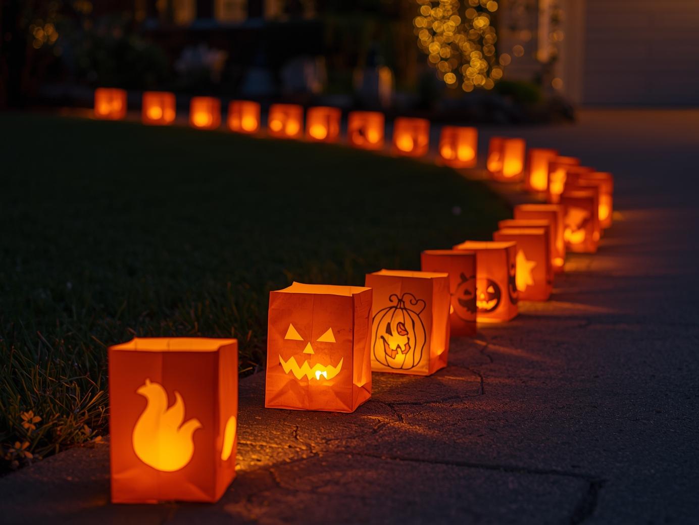 Paper Bag Halloween Luminaries - Easy Halloween craft tutorial taking 60 minutes
