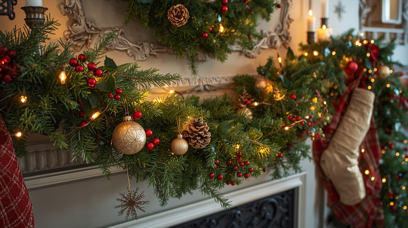 Festive Christmas Garland - Medium Christmas craft tutorial taking 75 minutes