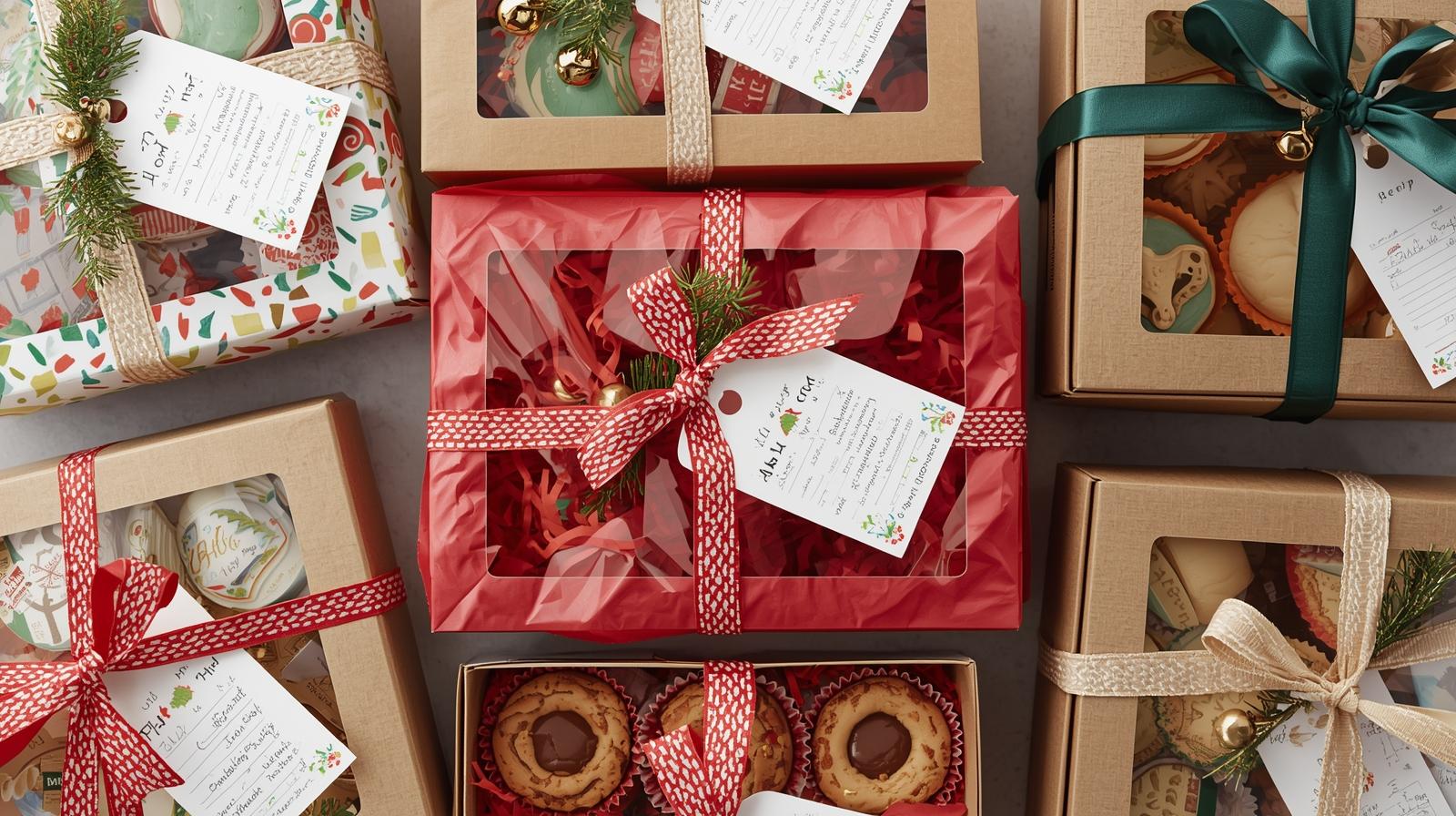 Festive Cookie Exchange Boxes - Easy Christmas craft tutorial taking 40 minutes