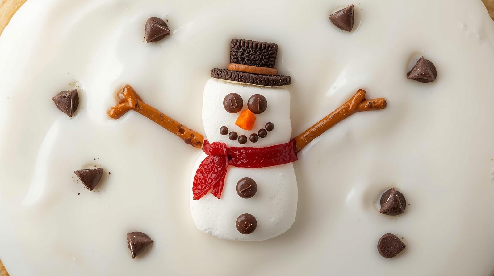 Melted Snowman Cookies - Easy Christmas craft tutorial taking 75 minutes