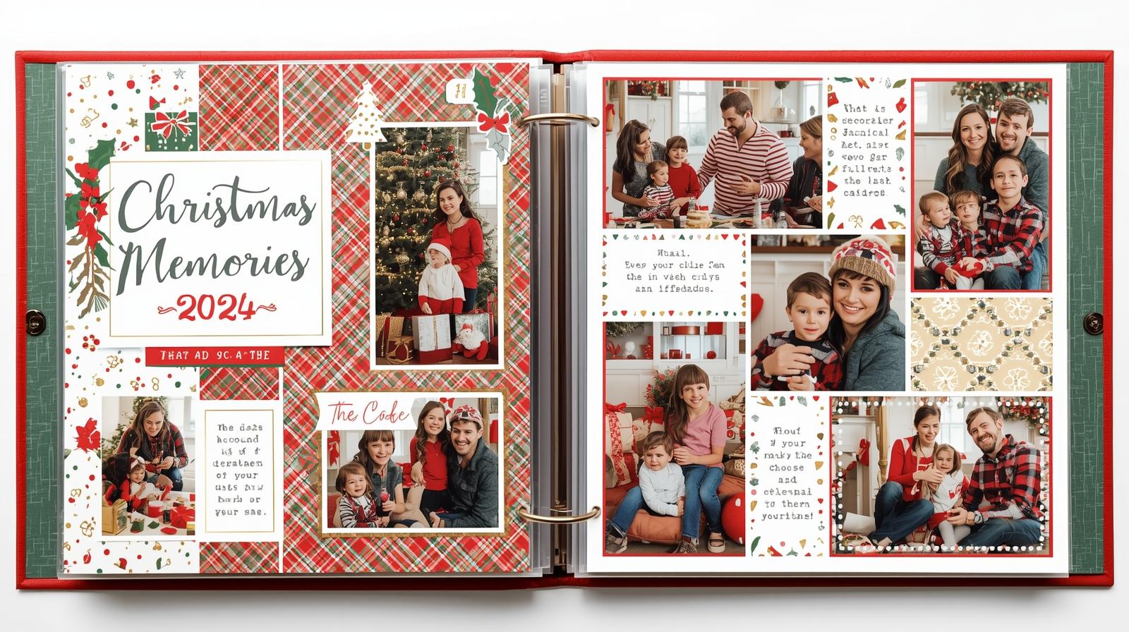 Christmas Memory Scrapbook - Medium Christmas craft tutorial taking 120 minutes