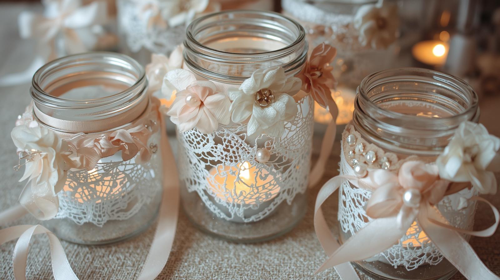 Romantic Candle Holders - Medium Valentine's Day craft tutorial taking 75 minutes