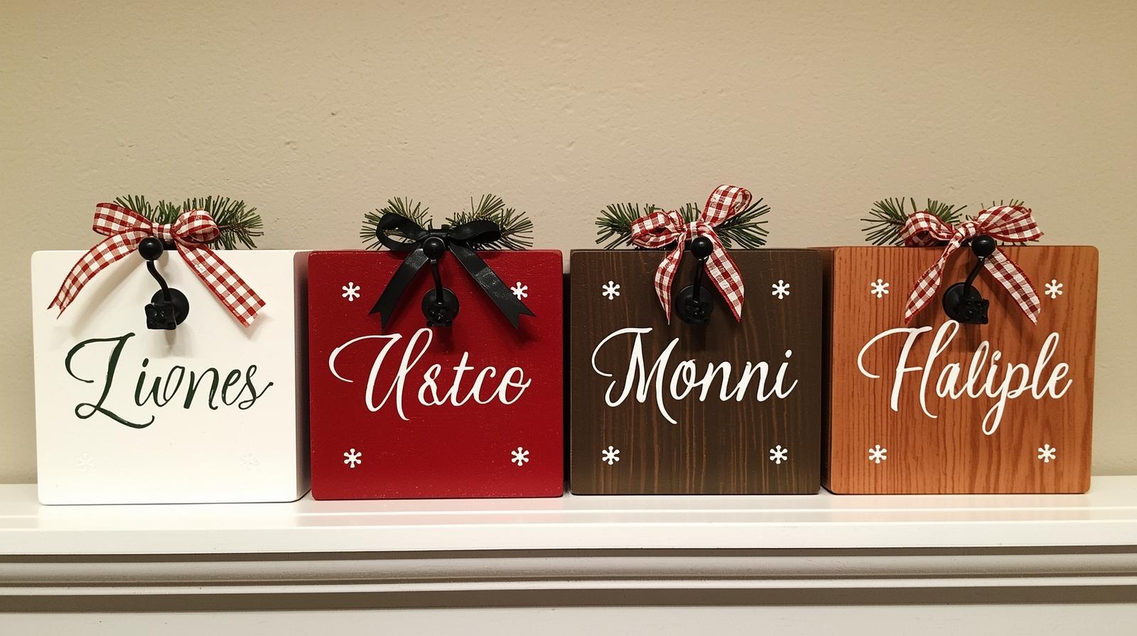 Stocking Holder Wooden Blocks - Medium Christmas craft tutorial taking 90 minutes