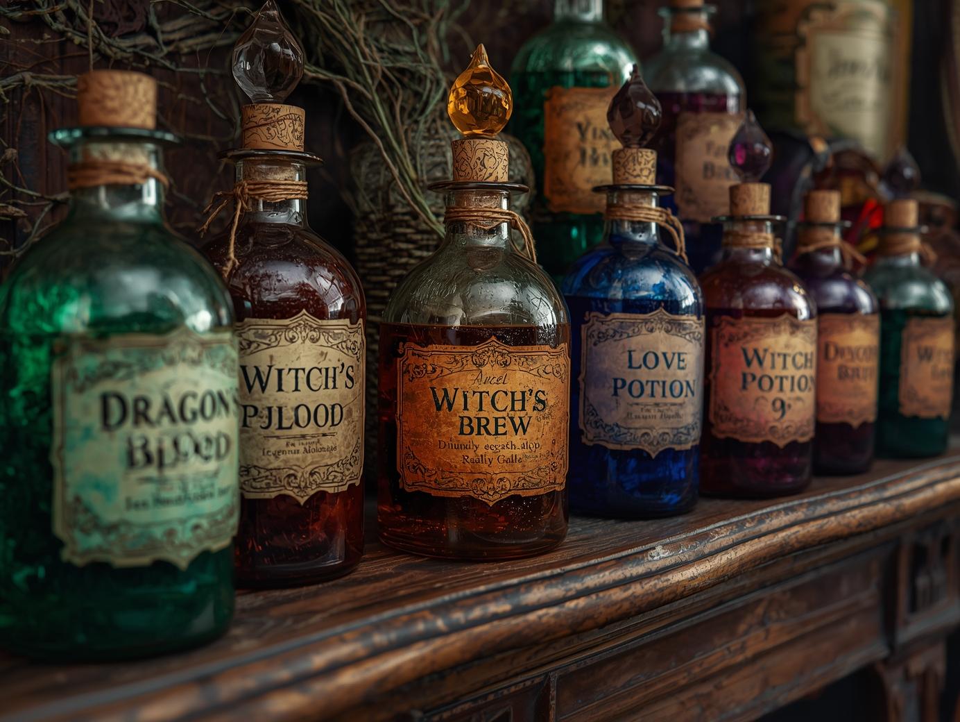 Halloween Potion Bottles - Hard Halloween craft tutorial taking 60 minutes