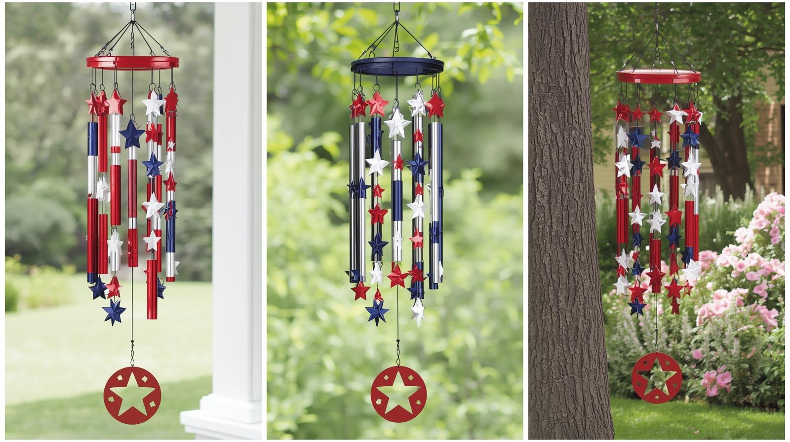 Patriotic Wind Chimes - Medium 4th of July craft tutorial taking 65 minutes