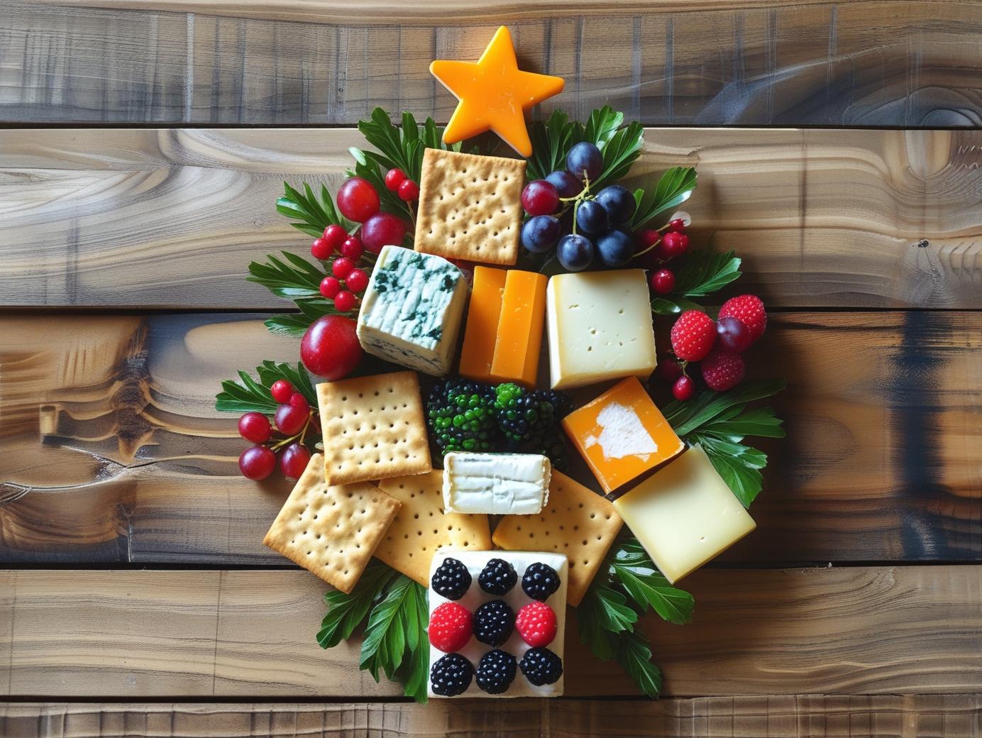Christmas Tree Shaped Cheese Board - Easy Christmas craft tutorial taking 30 minutes